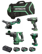 HIKOKI Kit KC18DEWHZ (DS18DE + WH18DC + G1813DA + DH1826DA + 3 x 5,0 Ah + UC18YFSL + Bolsa de transporte)