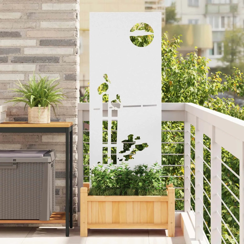 Schermo per privacy in giardino Traforo Bianco 50 x 140 cm CFW2281763