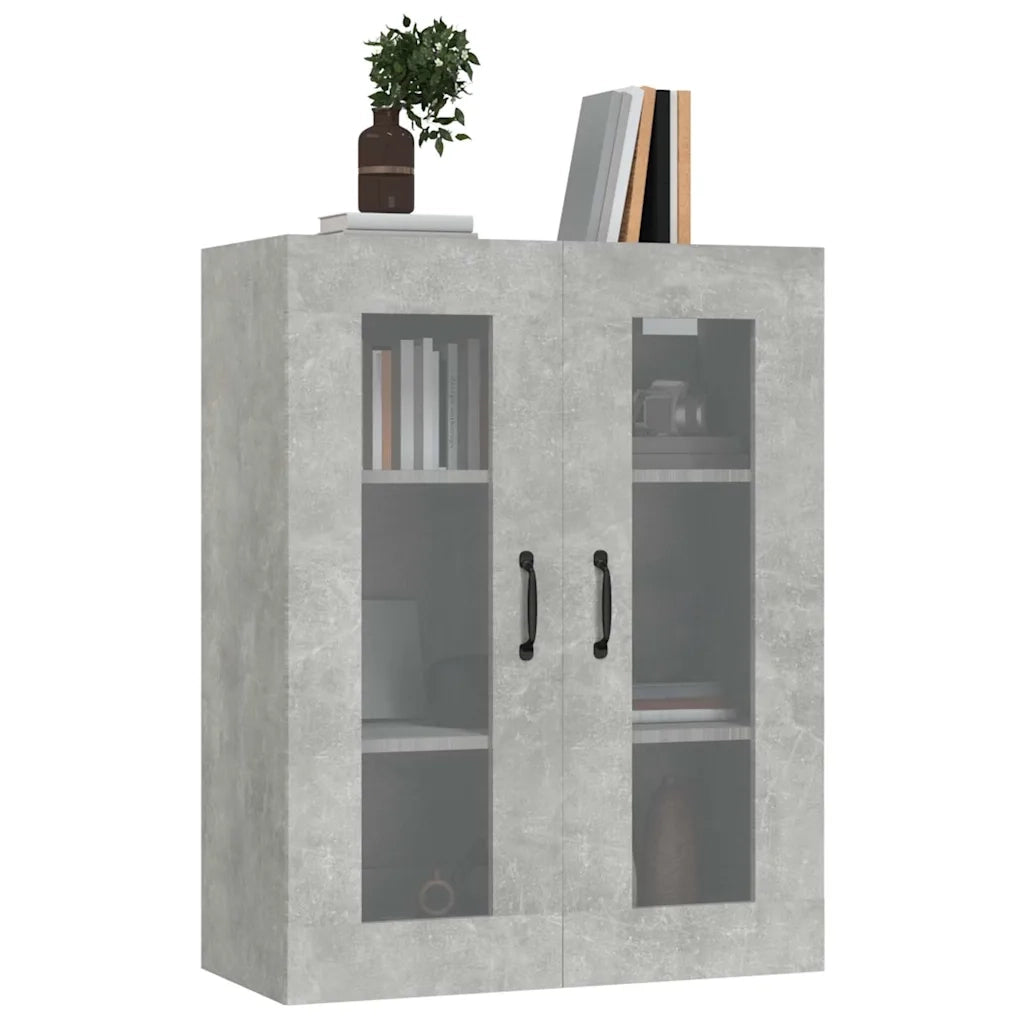Armadietto Pensile a Parete Grigio Cemento 69,5x34x90 cm CFW5802847