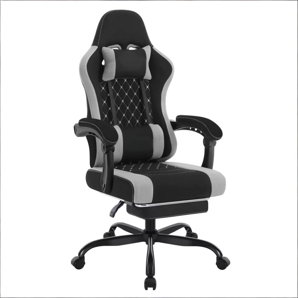 SEDIA Ufficio Ergonomica Girevole con massaggio 70x70x127 cm Nero/Grigio
