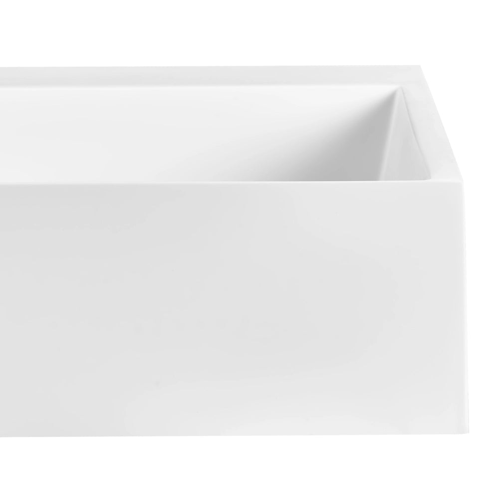 Lavabo bagno classico rettangolare in ceramica finitura lucida 100 x 46 cm Bianco Lavello da bagno rettangolare