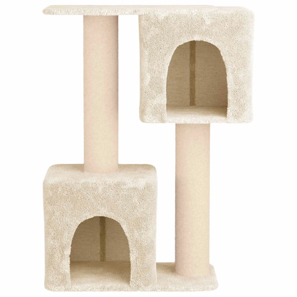 Albero per gatti con pali per graffiare in sisal Crema 114 cm 42033060