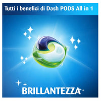 Dash allin1 pods detersivo per lavatrice in monodosi ambra 4 confezioni da 30 capsule