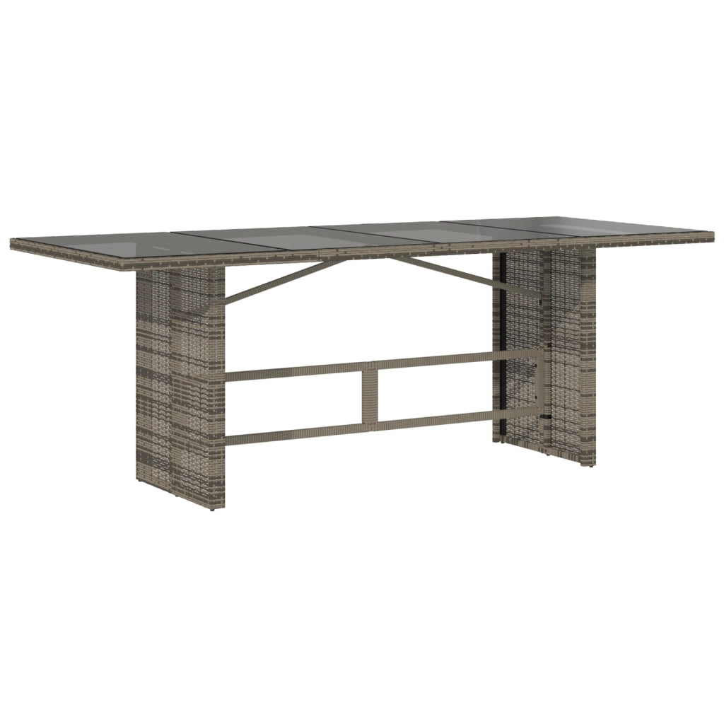 Set pranzo giardino  7 pezzi grigio polyrattan
