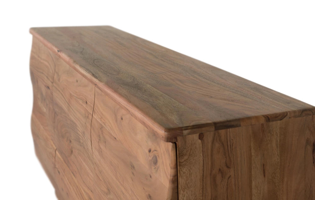 Credenza realizzata a mano in legno di acacia 140 cm