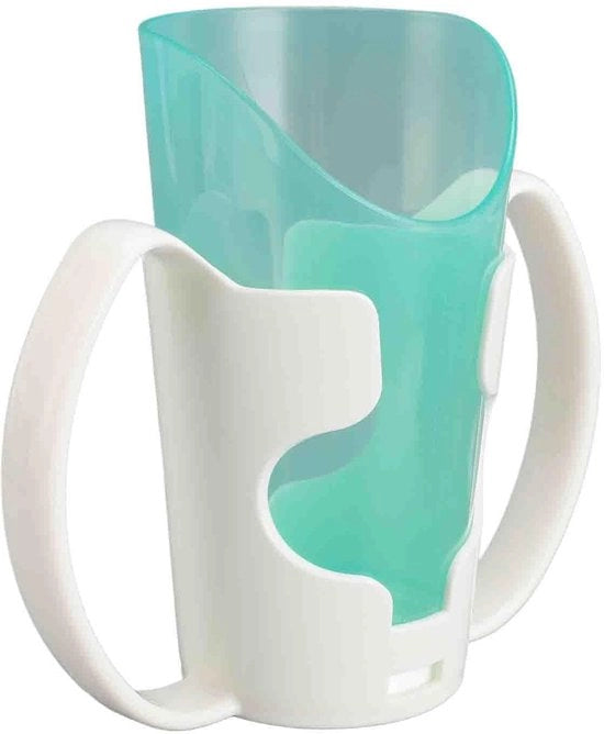 Bicchiere di Cura - Aspetto Trasparente - Sostegno per Disabili - Bicchiere per Bevande Liquide - Bicchiere per la Cura degli Anziani - Bordo Liscio
