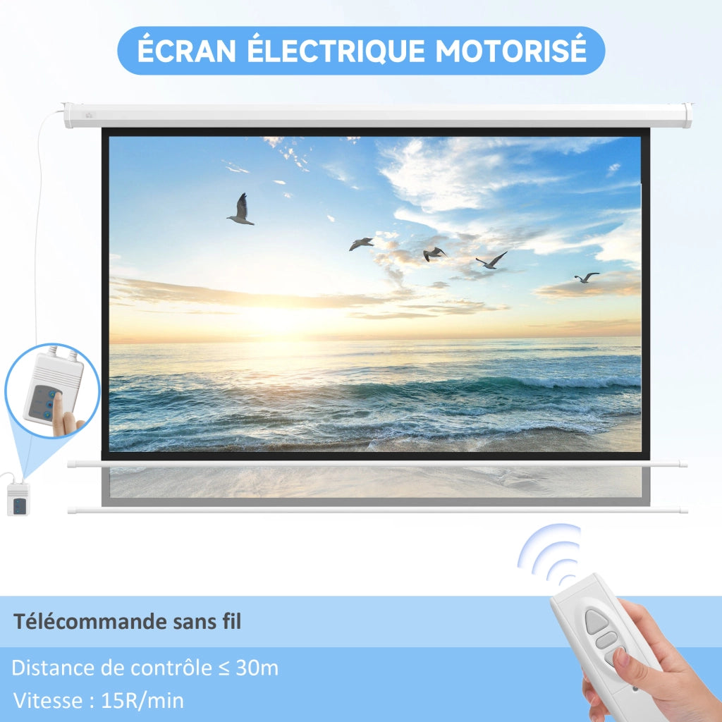 Telo da proiezione 120 pollici 16:9 4K HD ¨C Zephmum ¨C Bianco 293.5x176x8 cm