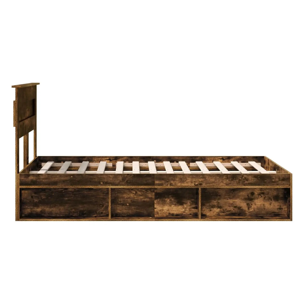 Struttura del letto Rovere fumé 120 x 200 cm Pino massello 3409787