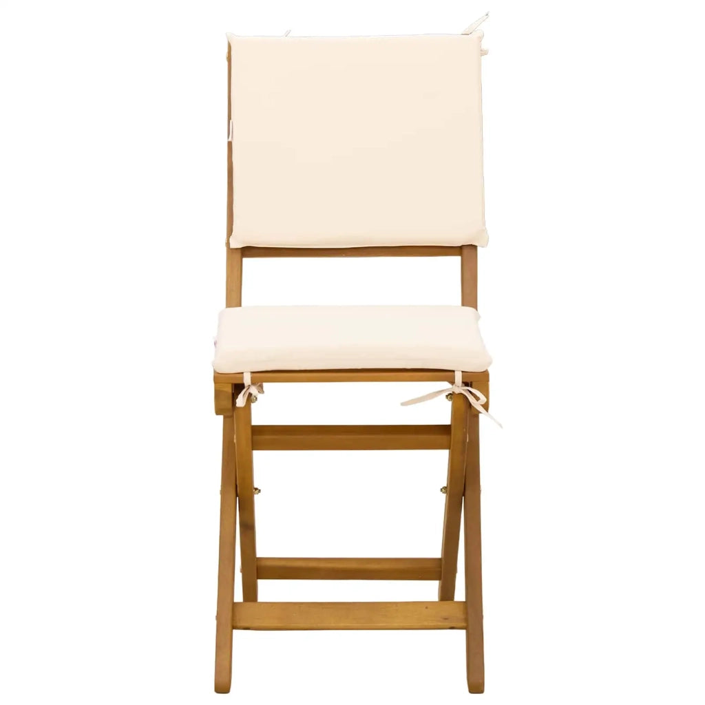 Sedie Bistro da Giardino 2 pcs Bianco Crema 38 x 46 x 85 cm