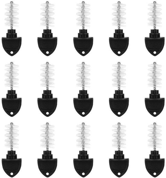 Set di spazzole per bocchette di birra 15 pezzi - Set di spazzole in nylon - Materiale duraturo - Resistente alla corrosione - Adatto per bocchette di birra - Resistente a temperature elevate - Spazzola per bocchette di birra
