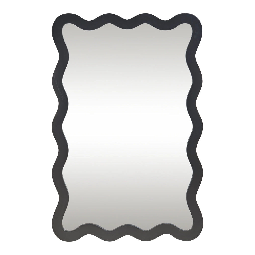 Specchio decorativo moderno da parete 90 x 60 cm nero 03_0010180