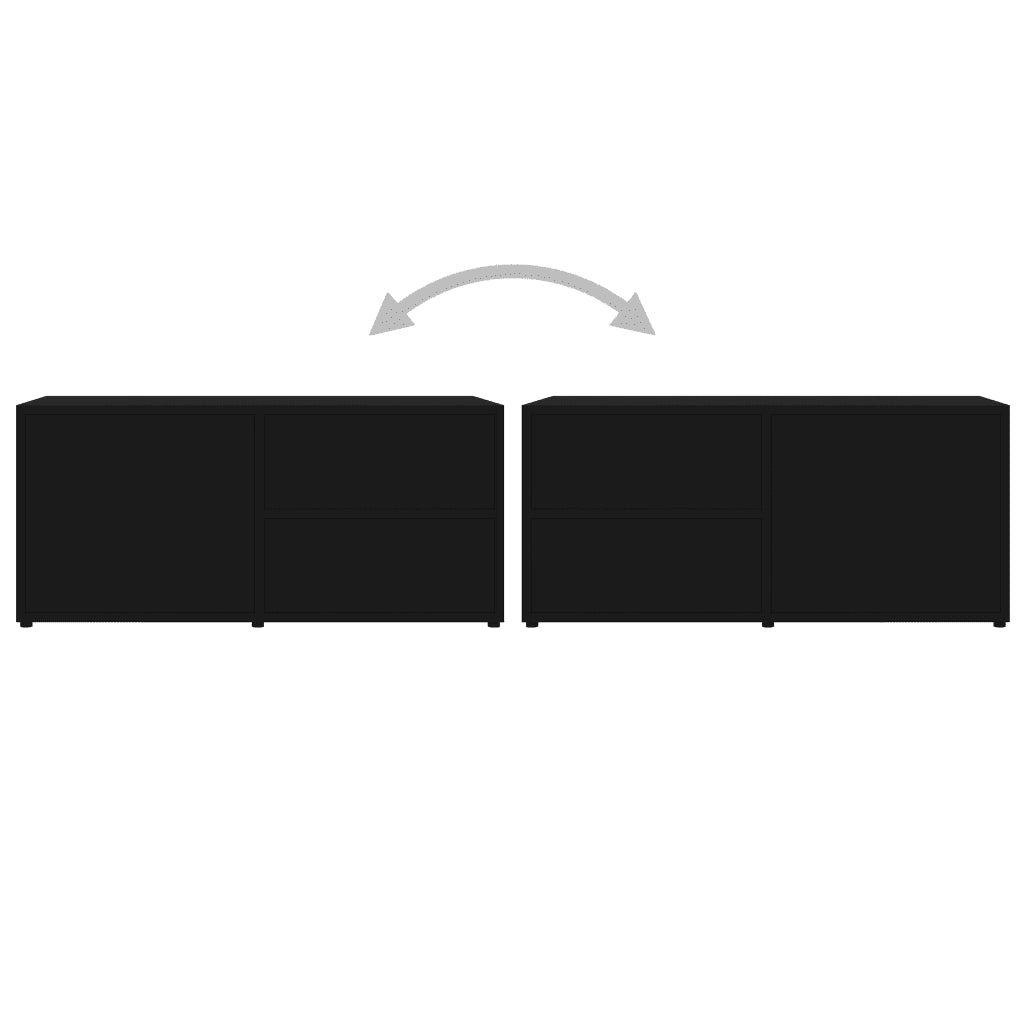 Mobile Porta TV Nero 80x34x36 cm in Legno Multistrato 801851