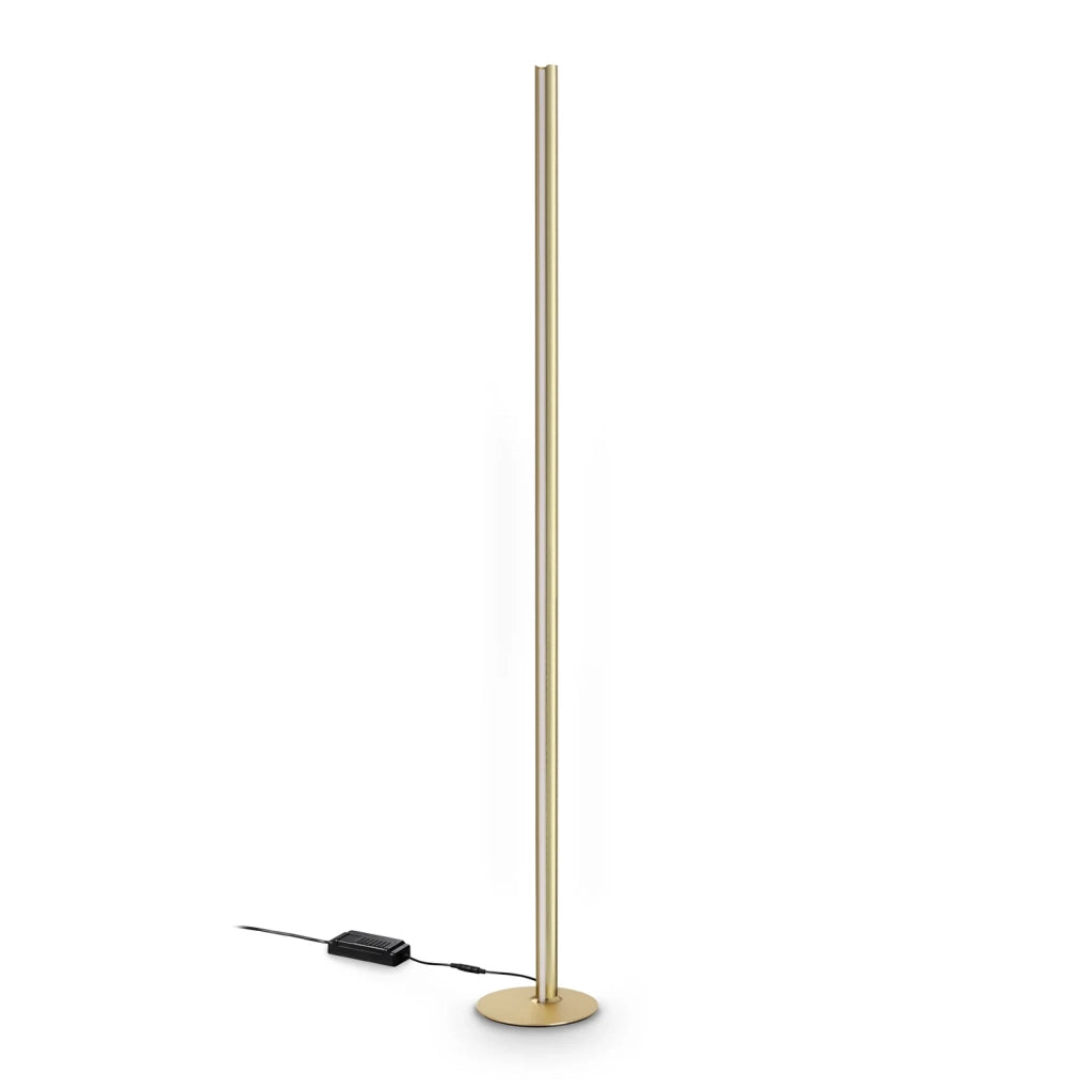 Lampada Da Terra Dorica 1 Luce Led Integrato Ottone