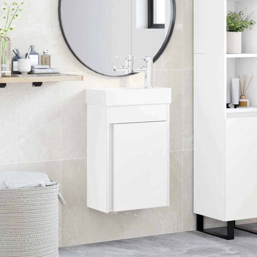 Mobile bagno con rubinetto Bianco 40,5 x 22,5 x 62 cm