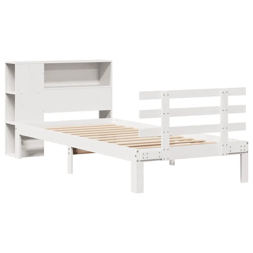 Letto con Libreria senza Materasso 75x190 cm in Legno Pino 3322730