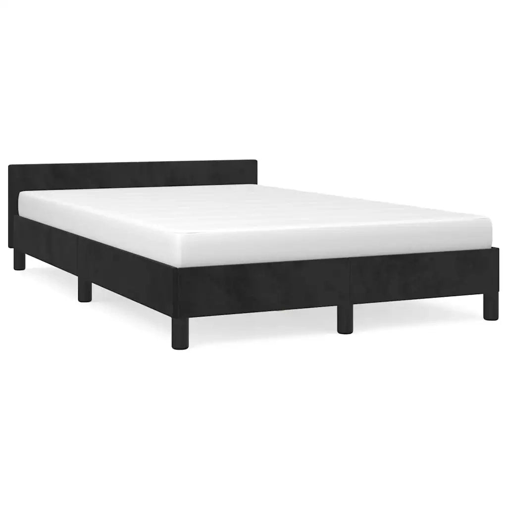 Giroletto con Testiera Nero 120x200 cm in Velluto cod mxl 64168