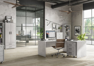 Cassettiera 3 Cassetti su Ruote 51x71x41 cm Ossido Bianco