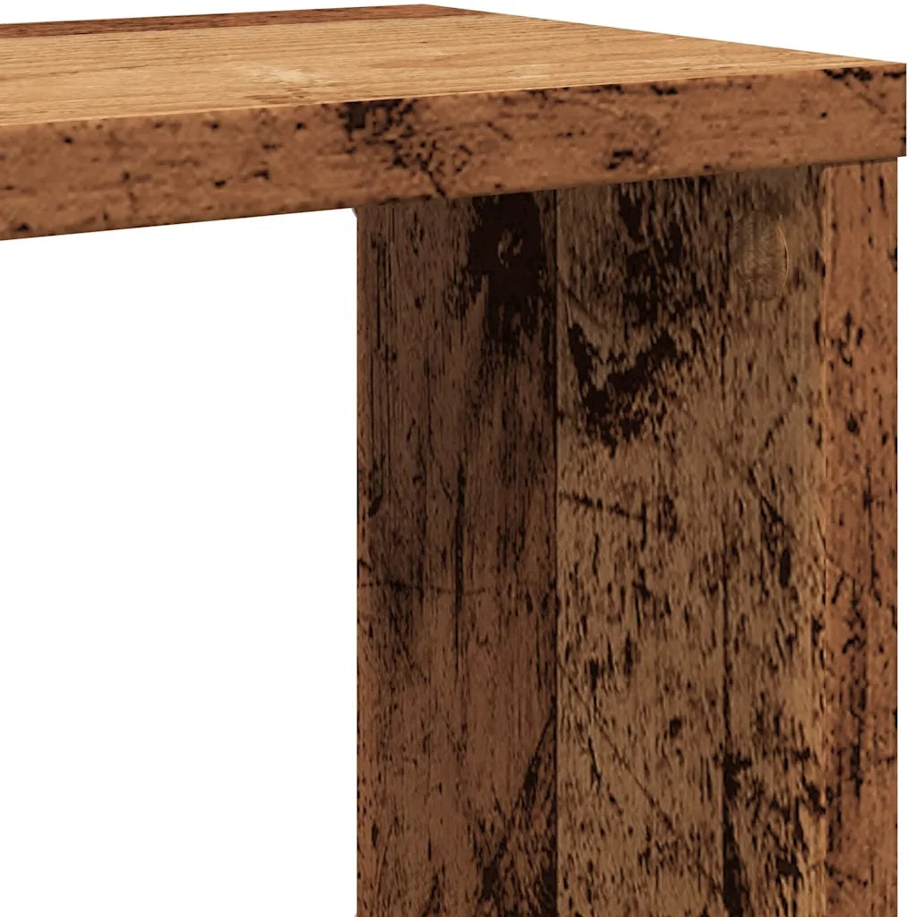 Mensole a Cubo Muro 6 pz Legno Antico 60x15x23 cm in Truciolato 856588