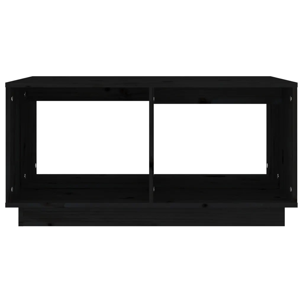 Tavolino da Salotto Nero 80x50x40 cm Legno Massello di Pino cod mxl 26419