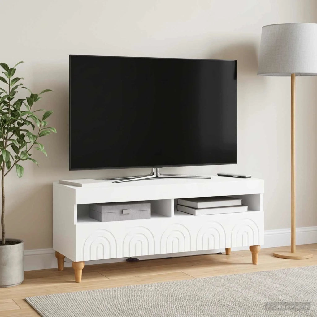 Mobile TV LED Bianco Legno ingegnerizzato 896325