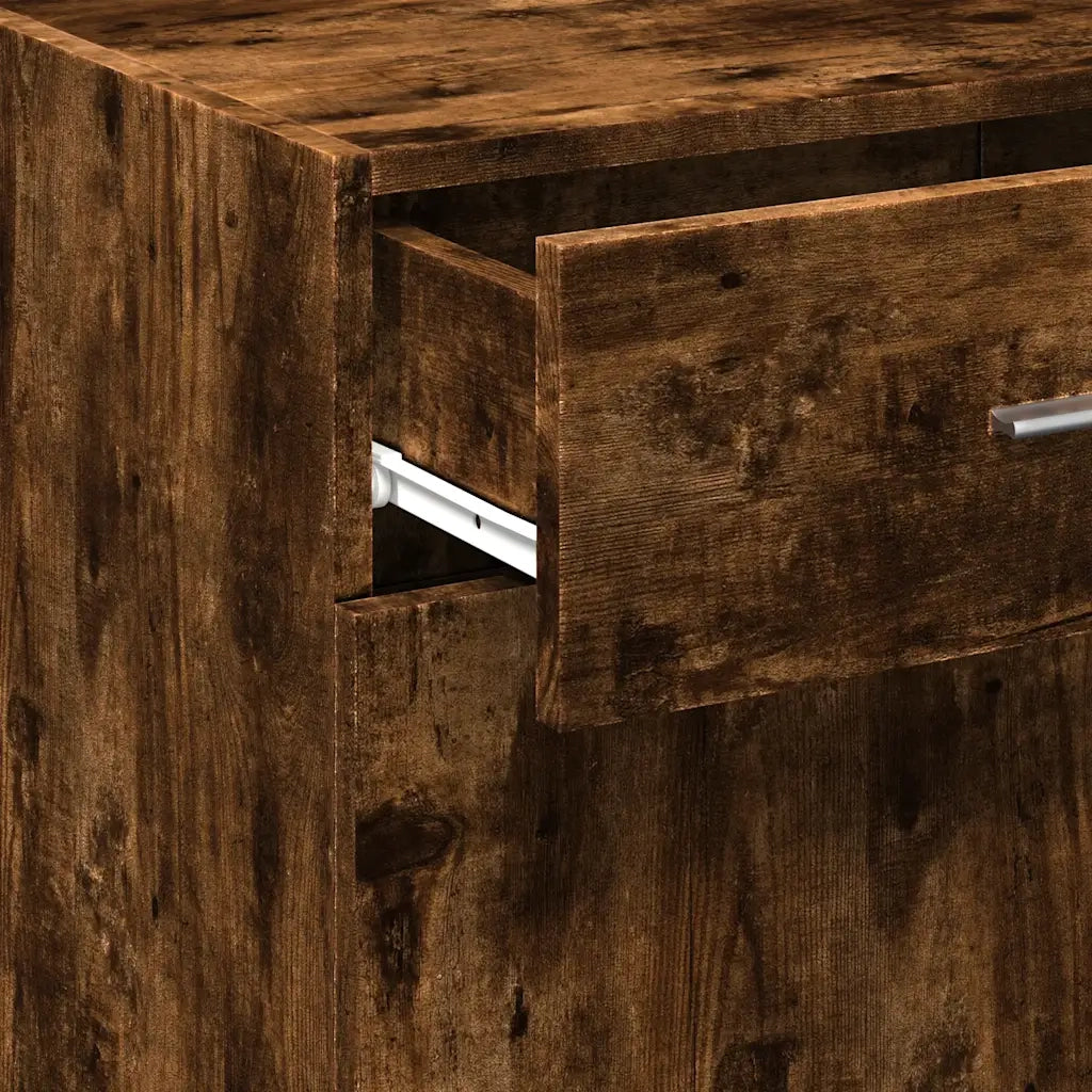 Credenza-Buffet-Armadio da cucina Rovere Fumo 45x42,5x93 cm in Legno Multistrato 390114