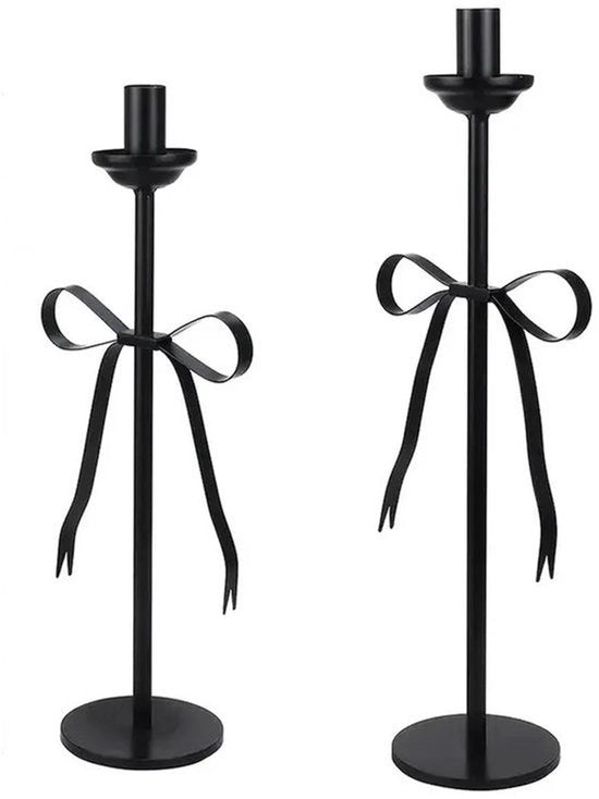 Set di candelabri in metallo (2 pezzi), candelabri da tavolo moderni con design a strisce, alta decorazione candelabri.