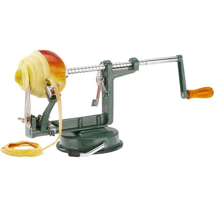 Westmark 11442260 Apfeltraum Sbuccia Mele 3 in 1 con Base a Ventosa colore Verde-Argento