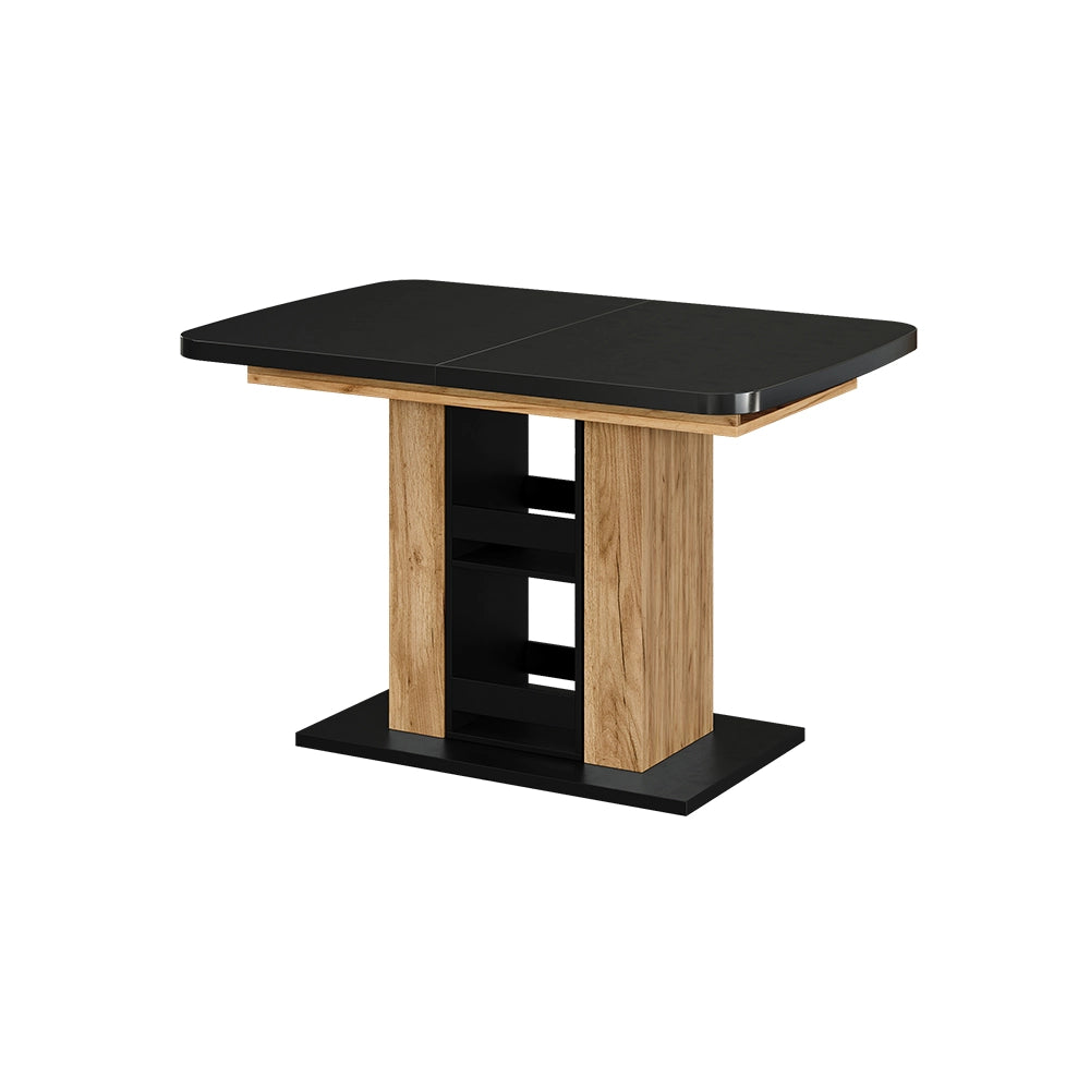 Vicco tavolo da pranzo allungabile Rovere nero/oro 120 x 80 cm