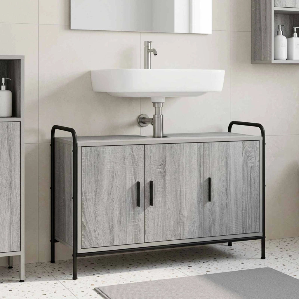 Mobile da Bagno Sonoma grigio 95 x 34 x 61 cm 8014067