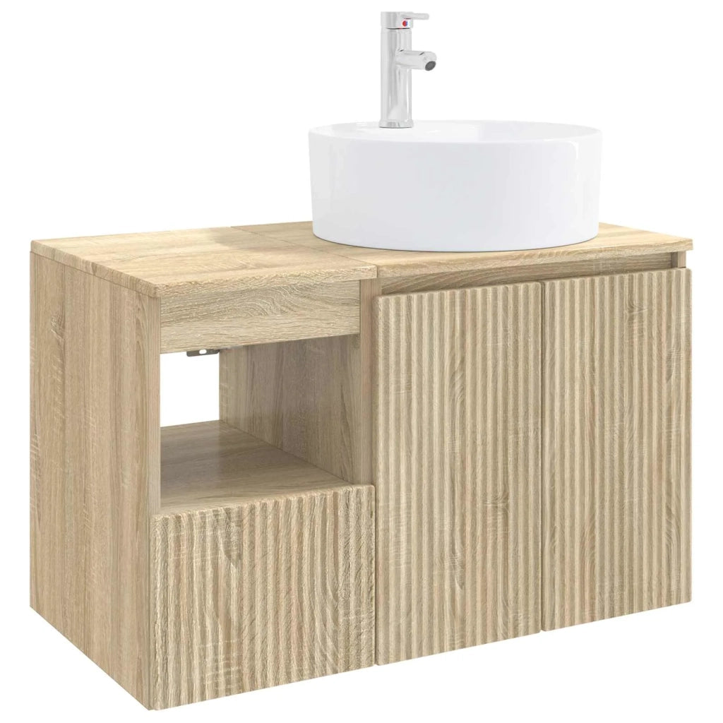 Set di mobili per il bagno 2 pz Rovere Sonoma 3404076