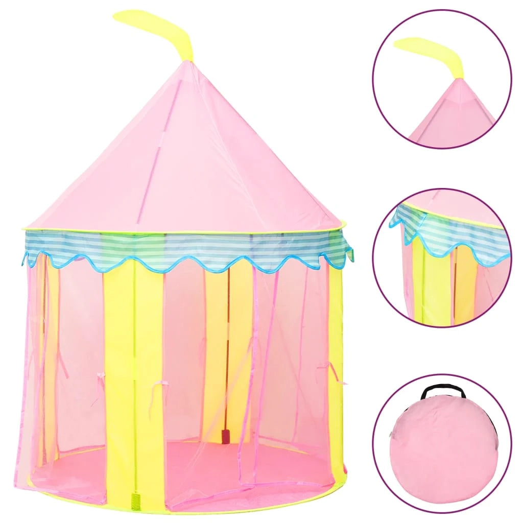 Tenda da gioco per bambini con 250 palline 100 x 100 x 127 cm rosa 02_0005125