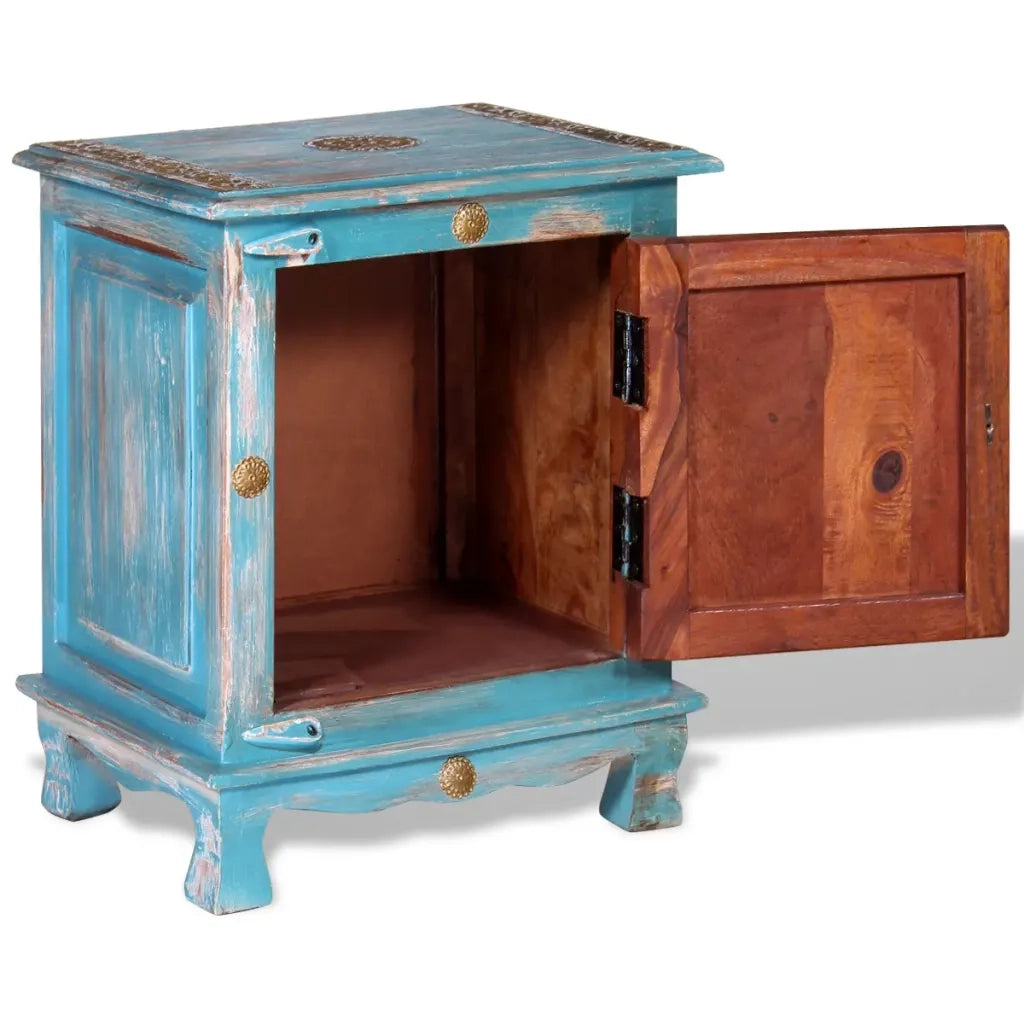 Comodino in Legno Massello di Mango Blu cod mxl 31307