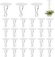 Pacco di 40 Viti di Sospensione Trasparenti Autoadesive per Plafond - Viti di Sospensione per Plafond 30mm con Clip per Asta di Bandiera - Viti di Sospensione Trasparenti Autoadesive senza Foratura per Utilizzo
