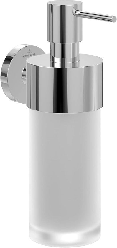 Detersivo Dispensatore a Mano - Montaggio a Braccio - 230 ml - Vetro Satinato - Cromo