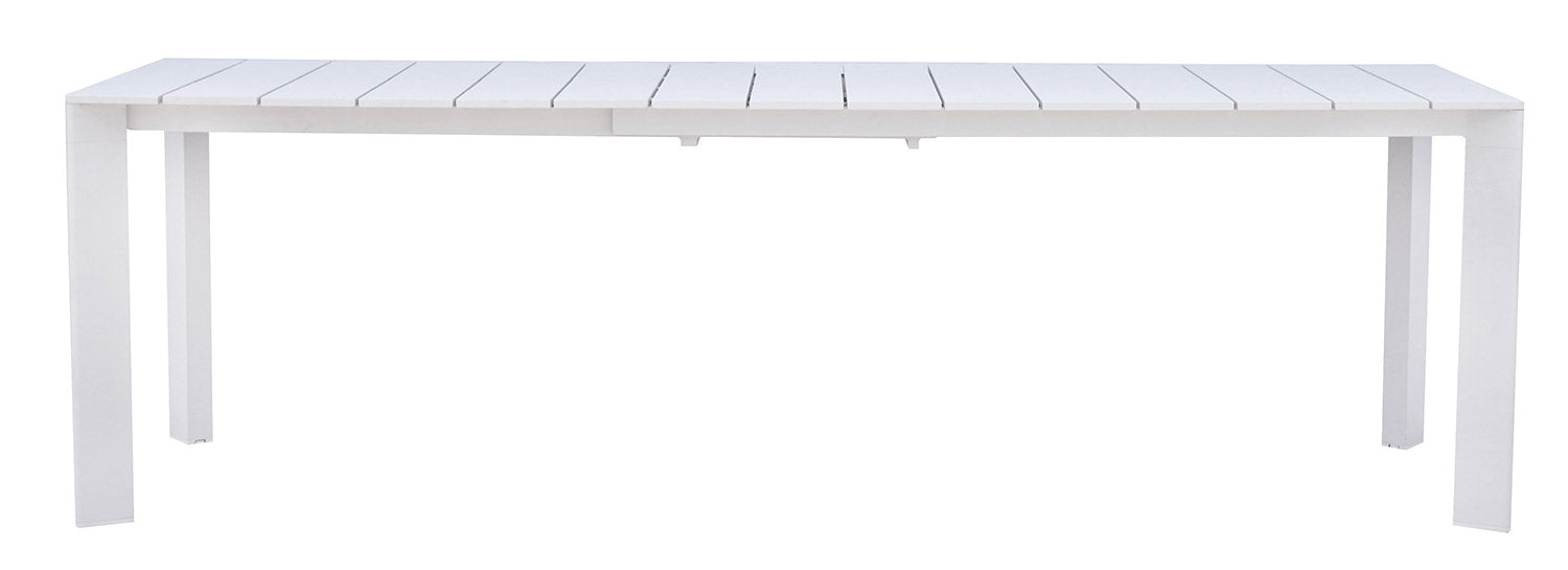 Tavolo Allungabile da Giardino 165/250x90x75 cm Anzio in Alluminio Bianco