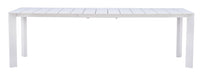 Tavolo Allungabile da Giardino 165/250x90x75 cm Anzio in Alluminio Bianco