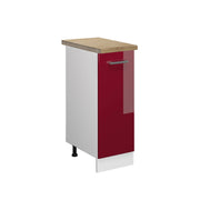 Armadio cucina dispensa alto R-Line Rosso lucido/Bianco 30 cm, PL Rovere Vicco