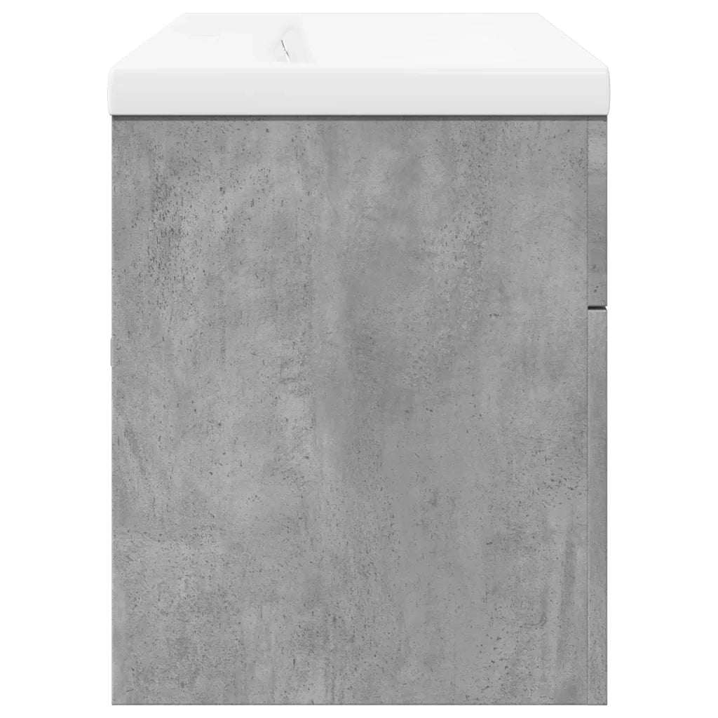 Mobile da Bagno con Lavabo Integrato-Armadietto da bagno con Lavandino Grigio Cemento 947065