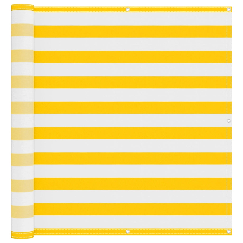 Schermo da balcone Giallo e Bianco 120 x 200 cm 42030636
