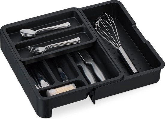 Organizzatore per utensili da cucina, contenitore per posizionare forchette, coltelli, cucchiai, ciotole, grande
