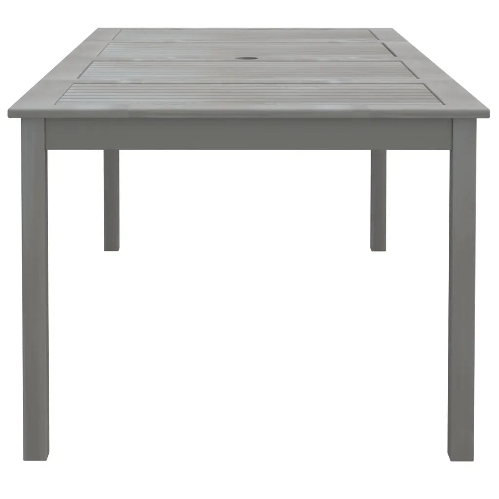 Tavolo da Giardino Grigio 200x100x75cm Legno Massello di Acacia 318745