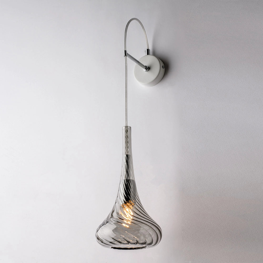 Applique Contemporanea Nemesi Metallo Grigio Fumè 1 Luce E14
