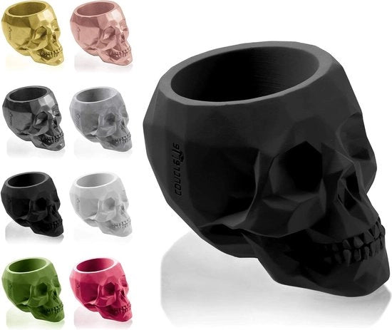 Vaso di Cemento con Testa di Moro a bassa risoluzione, dimensioni Ø 5 cm-Ø 76 cm-Ø 11 cm-Ø 24 cm, 17 colori