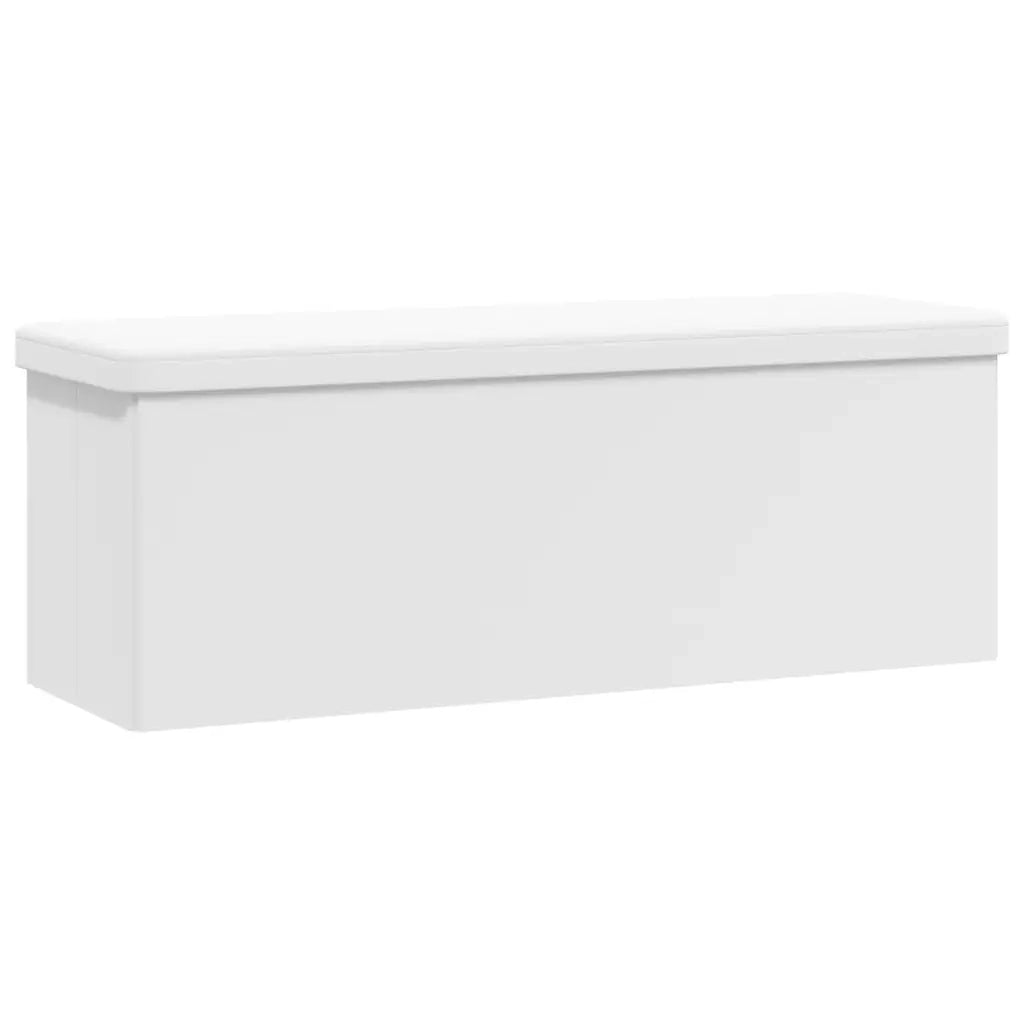 Panca Portaoggetti Pieghevole Bianca in PVC 374907