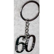 Trade Shop - 12 Portachiavi Porta Chiave Con Numero 60 Bomboniere Confetti Per Compleanno -