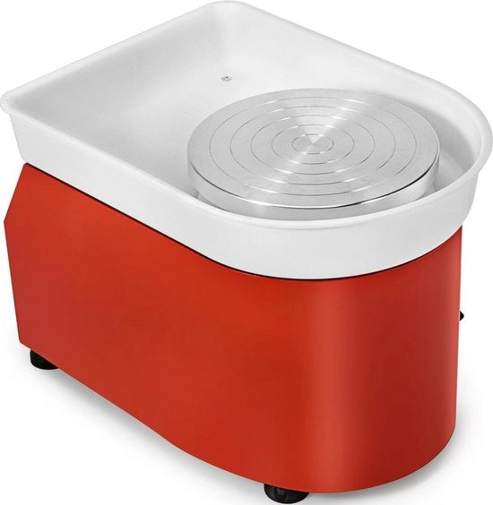 Draaischijf elettrico per ceramista - Rood - 25CM - Boetseerschijf - Pottenbakkersschijf