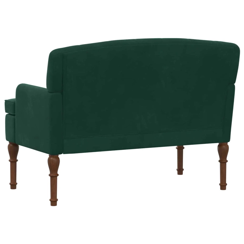 Loveseat con bottoni imbottiti Verde Scuro 111 x 65 x 79 cm 42041845