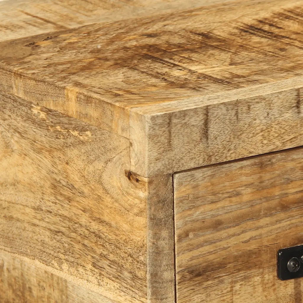 Mobile TV a Parete 60x30x19 cm Legno Grezzo Massello di Mango 4017458