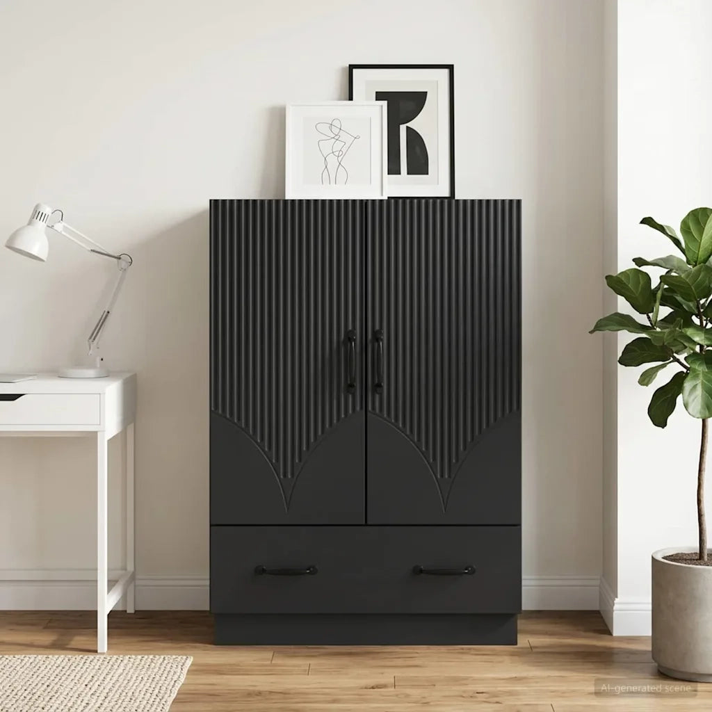 Credenza Nero 66 x 34,5 x 92 cm Legno ingegnerizzato 895356