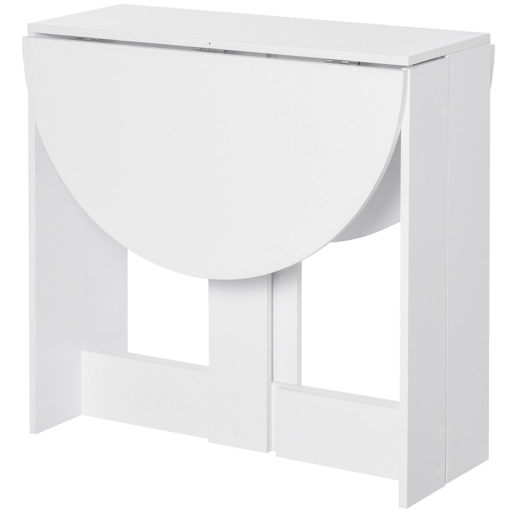 Tavolo da Pranzo Allungabile Pieghevole in Legno ¨C zephmum ¨C Bianco 104x76x73.7 cm